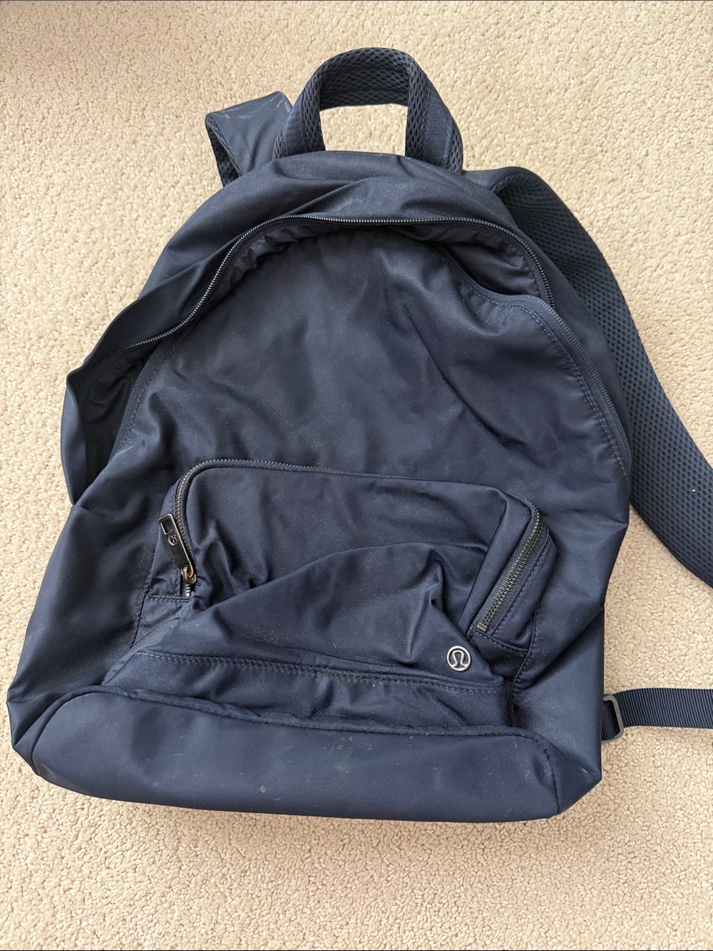 Navy blue Lululemon backpack